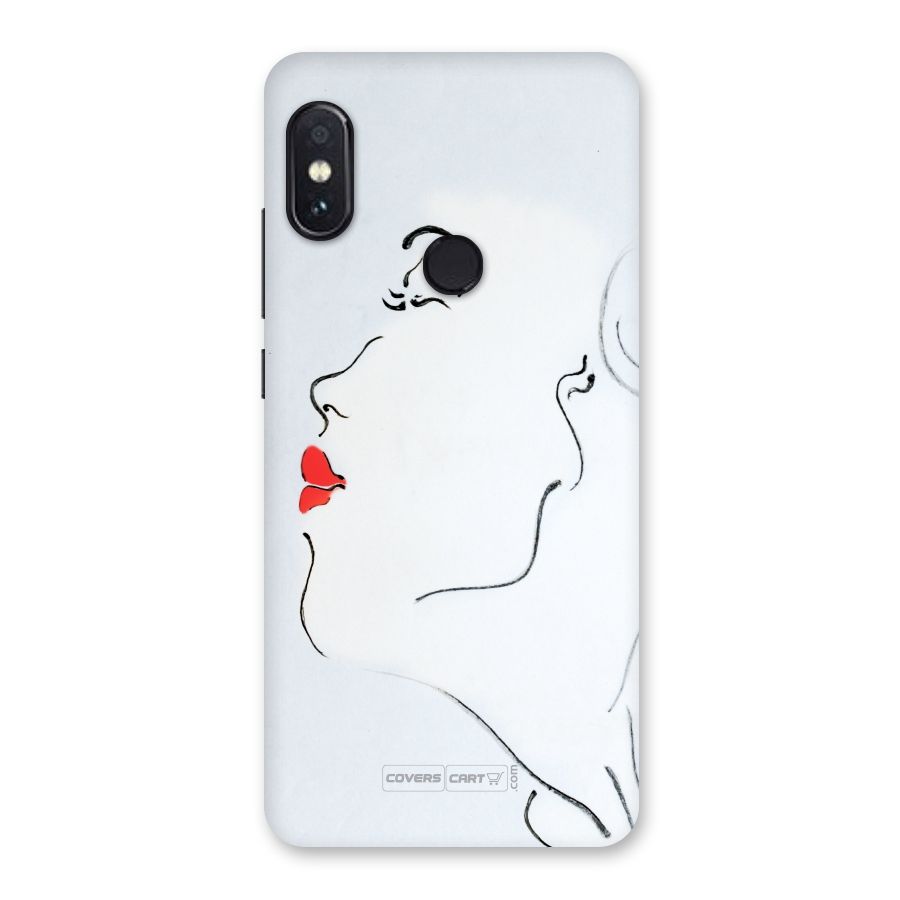 Girl in Red Lipstick Back Case for Redmi Note 5 Pro