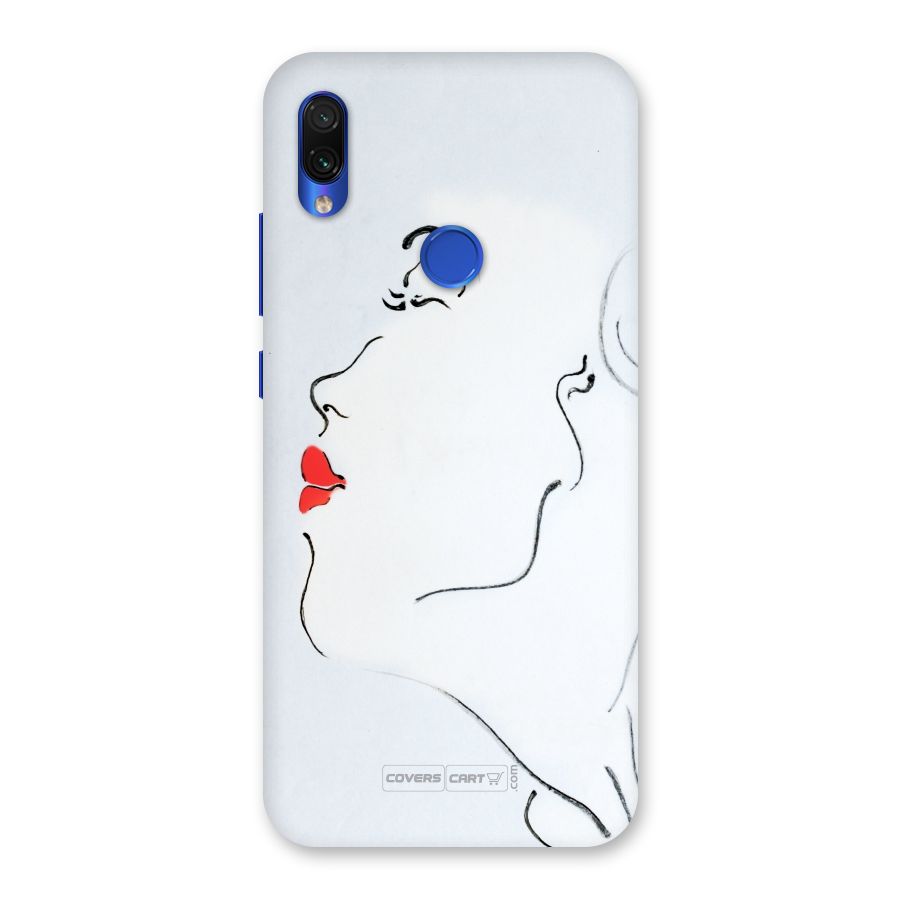 Girl in Red Lipstick Back Case for Redmi Note 7S