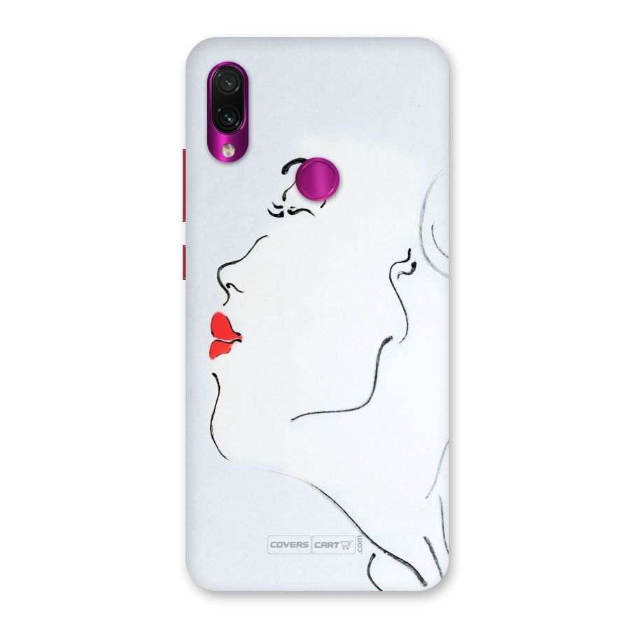 Girl in Red Lipstick Back Case for Redmi Note 7 Pro