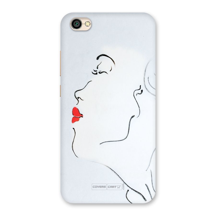 Girl in Red Lipstick Back Case for Redmi Y1 Lite