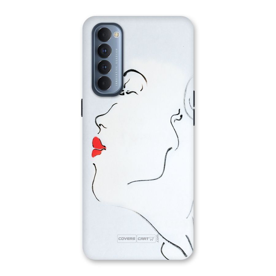 Girl in Red Lipstick Back Case for Reno4 Pro