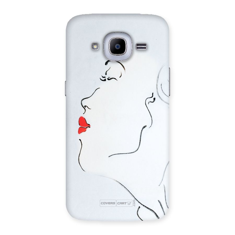Girl in Red Lipstick Back Case for Samsung Galaxy J2 2016