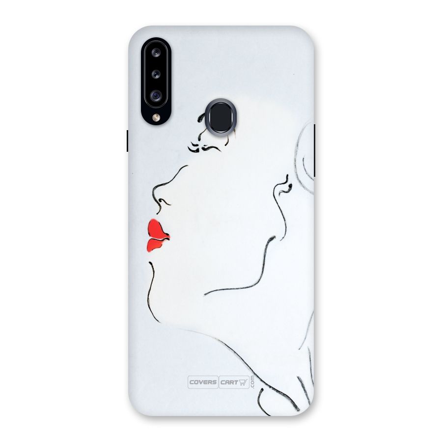 Girl in Red Lipstick Back Case for Samsung Galaxy A20s