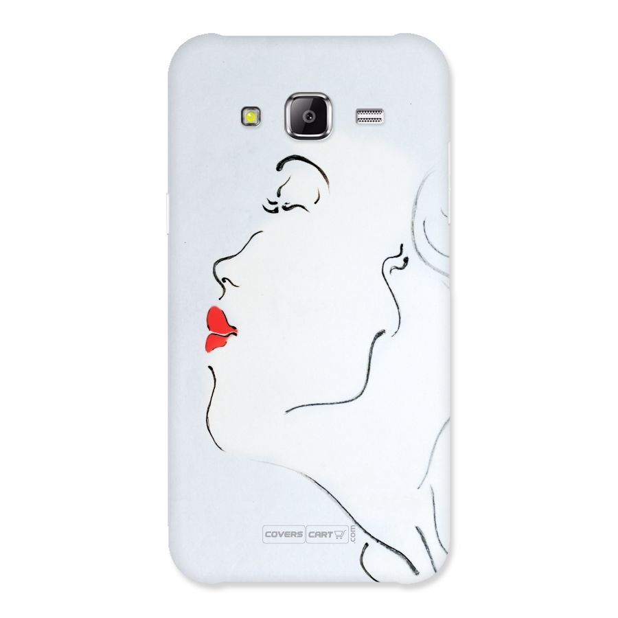 Girl in Red Lipstick Back Case for Samsung Galaxy J2 Prime