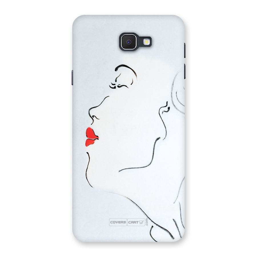 Girl in Red Lipstick Back Case for Samsung Galaxy J7 Prime