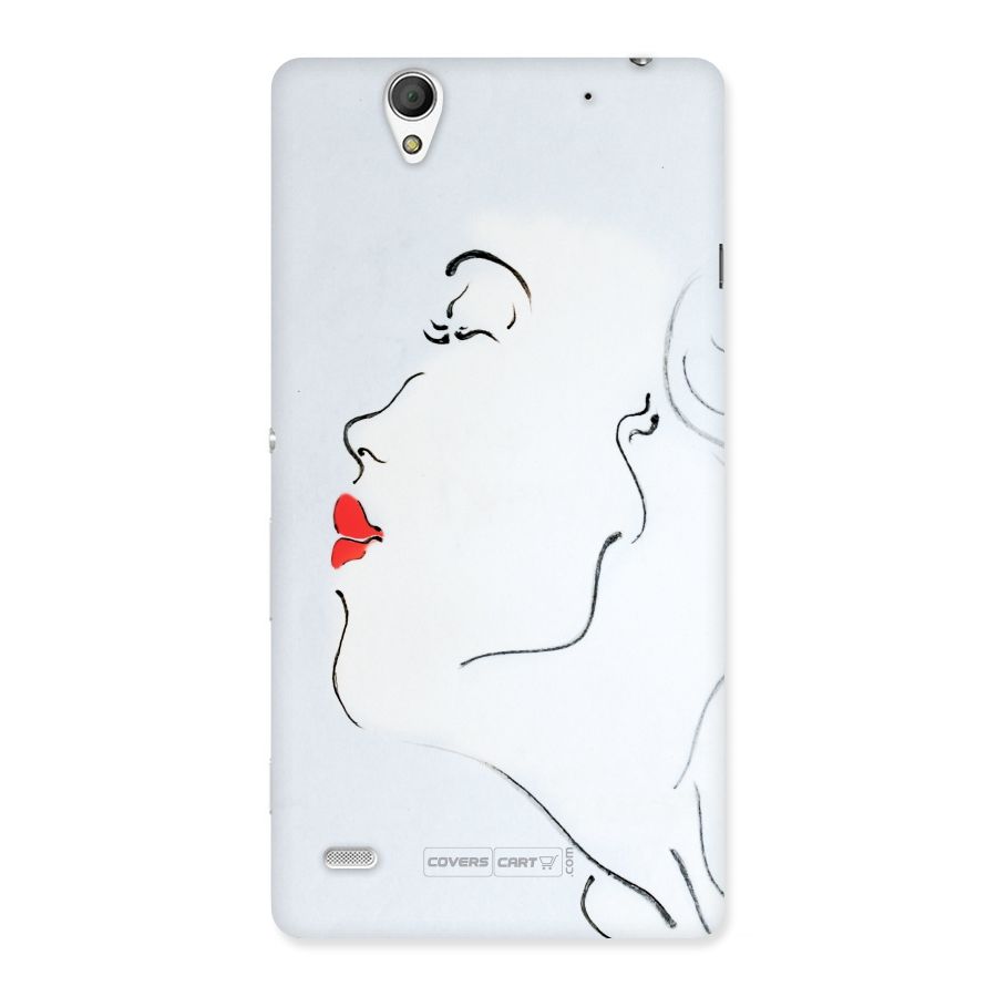 Girl in Red Lipstick Back Case for Sony Xperia C4