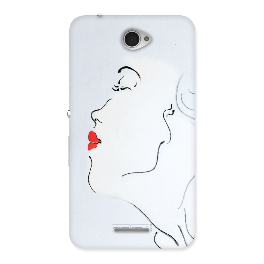 Girl in Red Lipstick Back Case for Sony Xperia E4