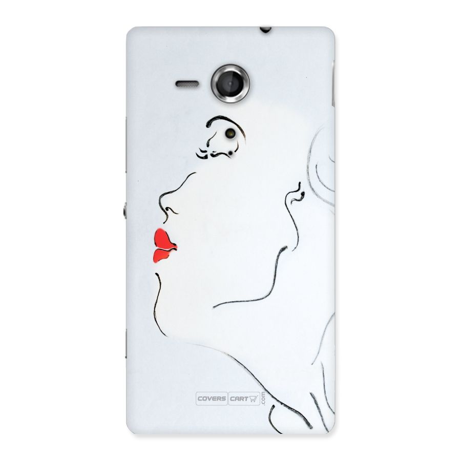 Girl in Red Lipstick Back Case for Sony Xperia SP