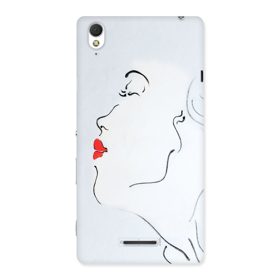 Girl in Red Lipstick Back Case for Sony Xperia T3