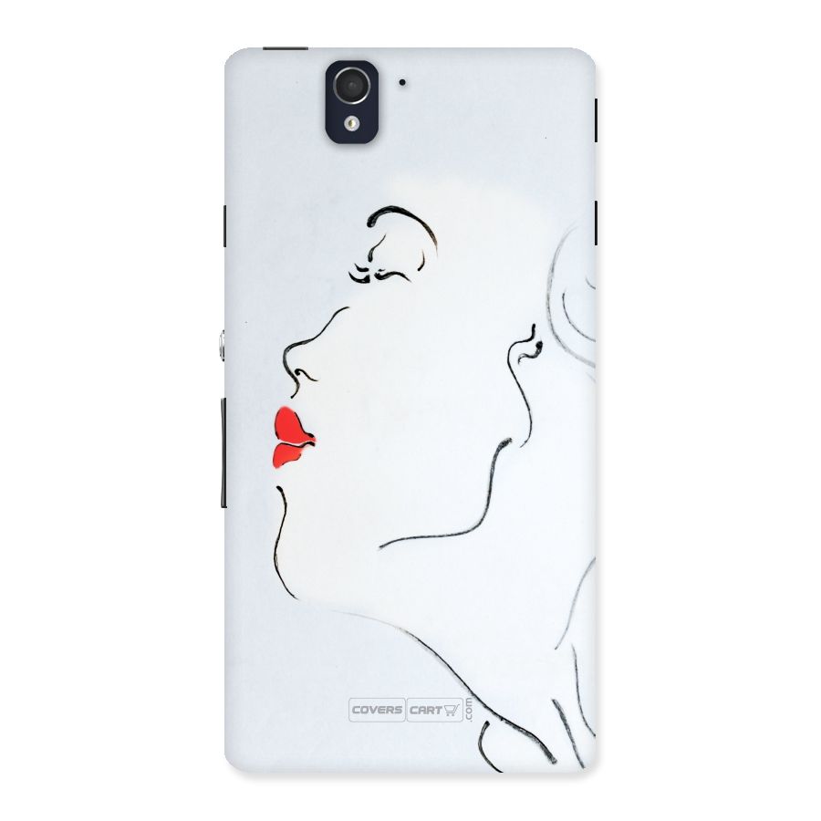 Girl in Red Lipstick Back Case for Sony Xperia Z