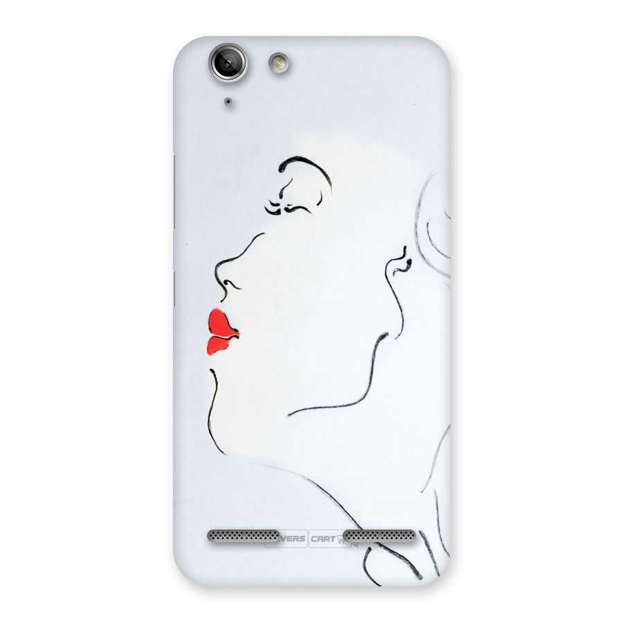 Girl in Red Lipstick Back Case for Vibe K5 Plus
