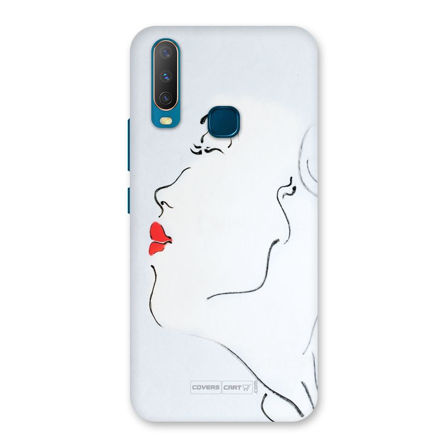 Girl in Red Lipstick Back Case for Vivo U10