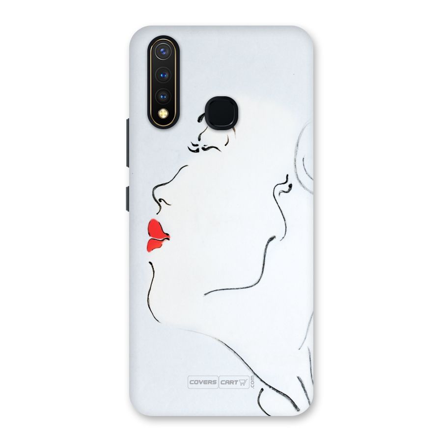 Girl in Red Lipstick Back Case for Vivo U20