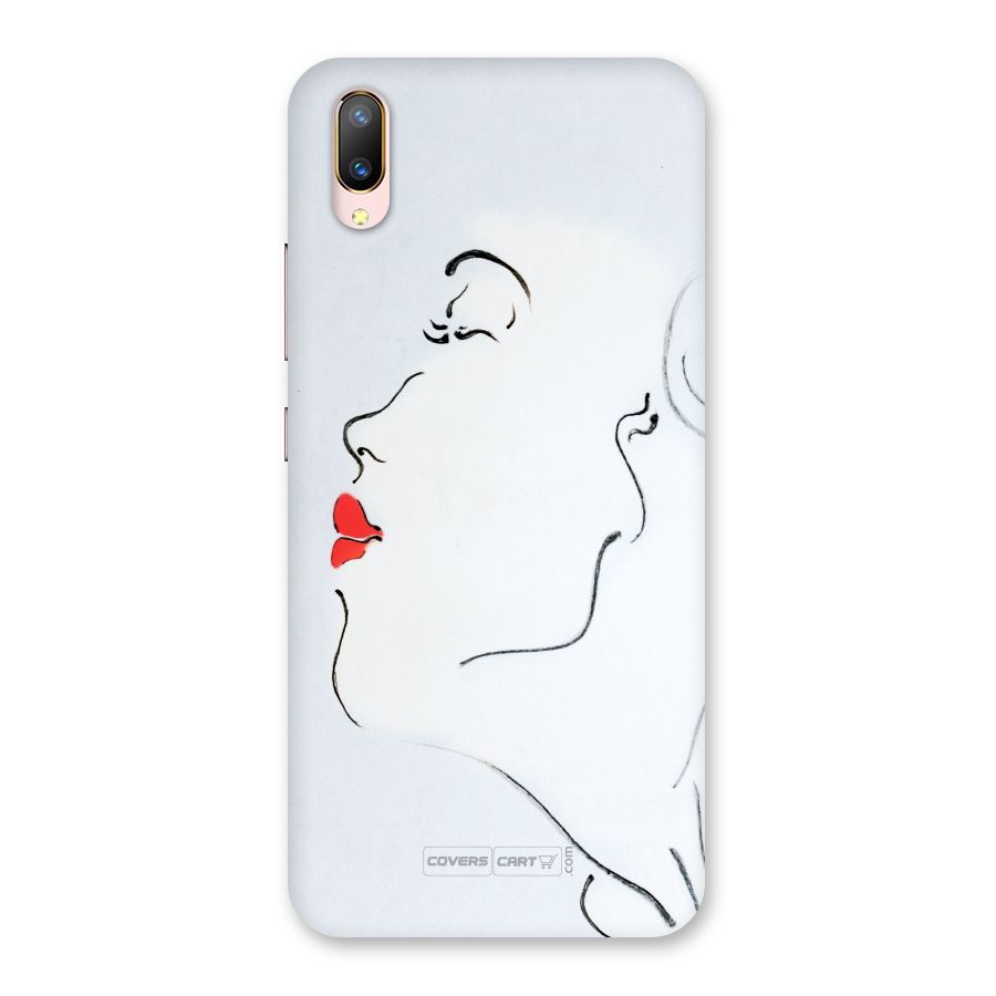 Girl in Red Lipstick Back Case for Vivo V11 Pro