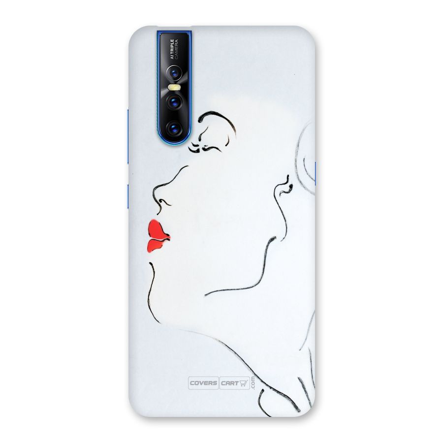Girl in Red Lipstick Back Case for Vivo V15 Pro