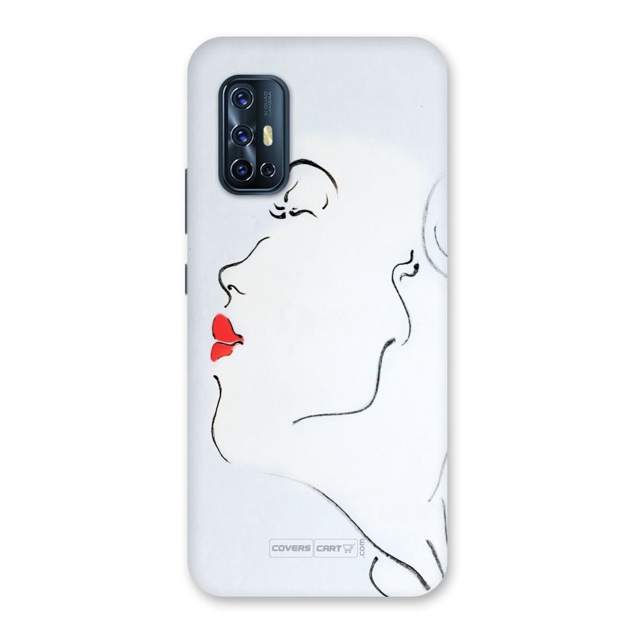Girl in Red Lipstick Back Case for Vivo V17