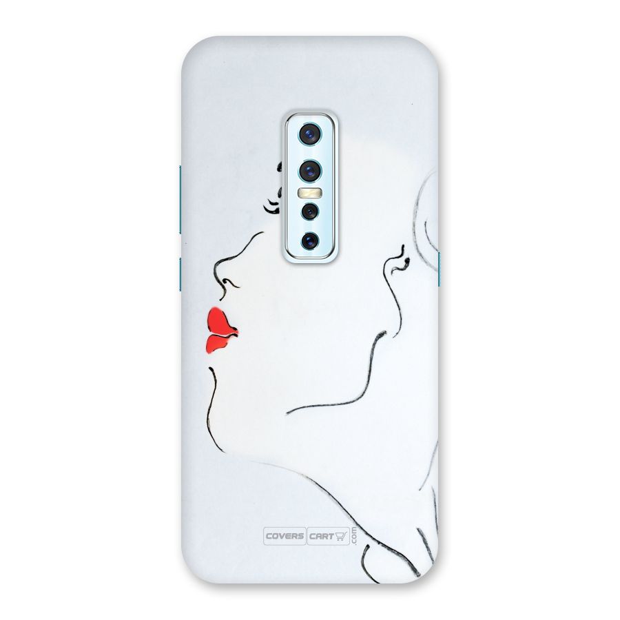 Girl in Red Lipstick Back Case for Vivo V17 Pro