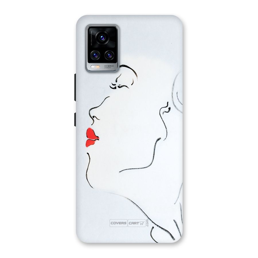 Girl in Red Lipstick Back Case for Vivo V20 Pro