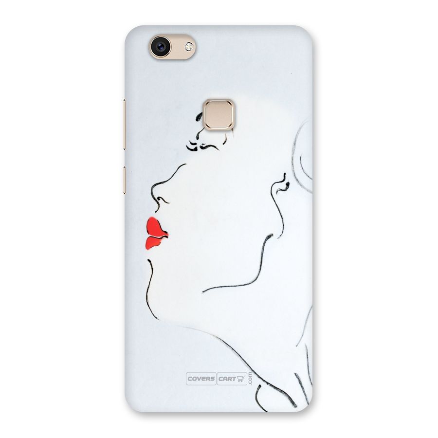 Girl in Red Lipstick Back Case for Vivo V7
