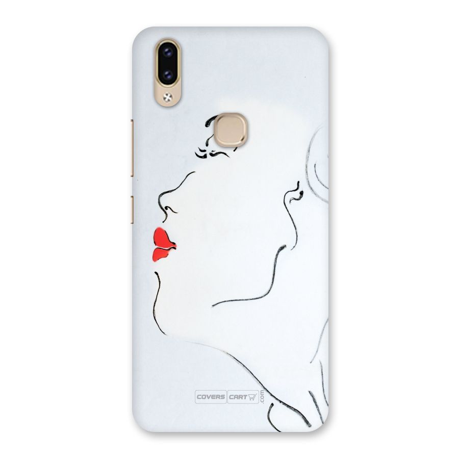 Girl in Red Lipstick Back Case for Vivo V9 Youth