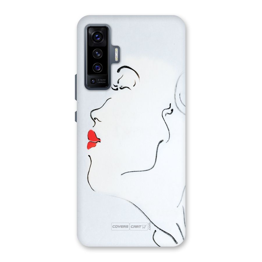 Girl in Red Lipstick Back Case for Vivo X50