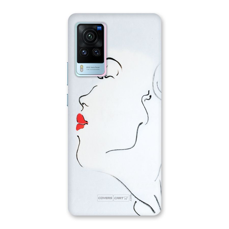 Girl in Red Lipstick Back Case for Vivo X60 Pro