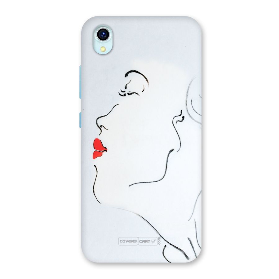Girl in Red Lipstick Back Case for Vivo Y1s