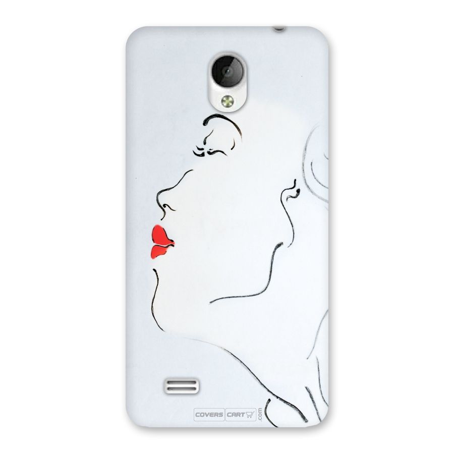 Girl in Red Lipstick Back Case for Vivo Y21