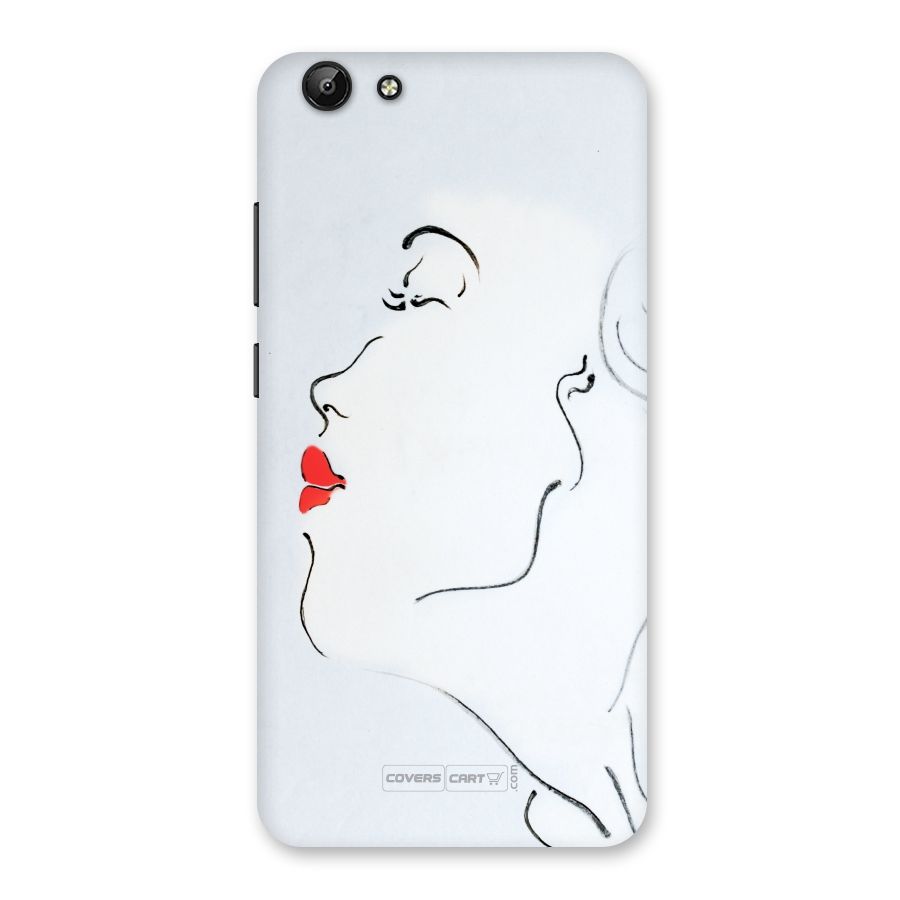 Girl in Red Lipstick Back Case for Vivo Y69