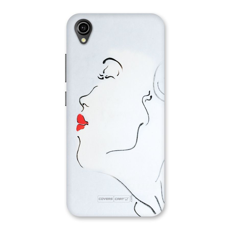 Girl in Red Lipstick Back Case for Vivo Y90