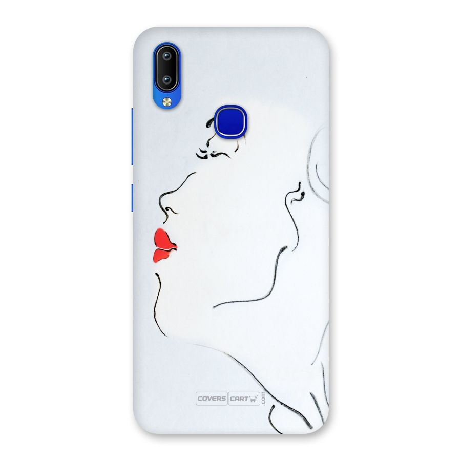 Girl in Red Lipstick Back Case for Vivo Y91