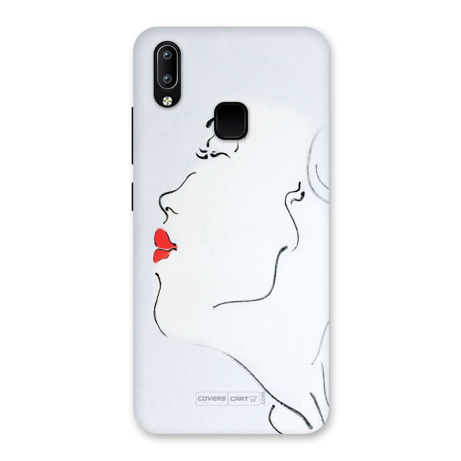 Girl in Red Lipstick Back Case for Vivo Y93