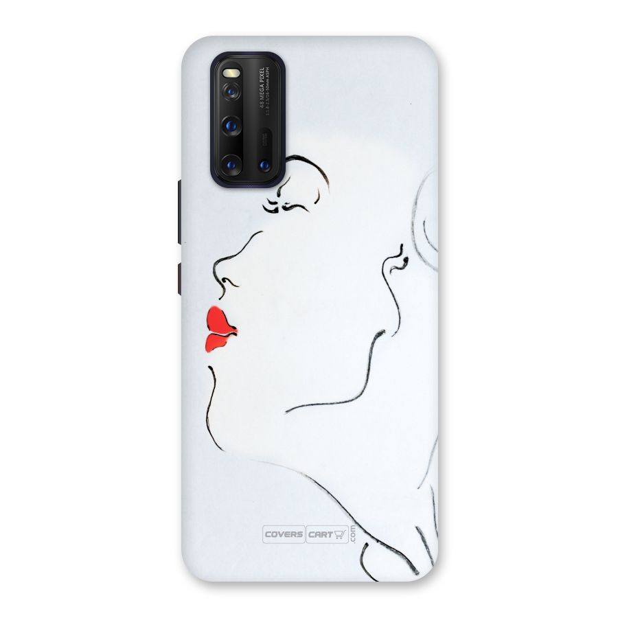 Girl in Red Lipstick Back Case for Vivo iQOO 3