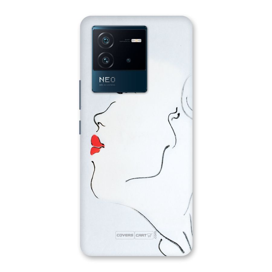 Girl in Red Lipstick Back Case for Vivo iQOO Neo 6 5G