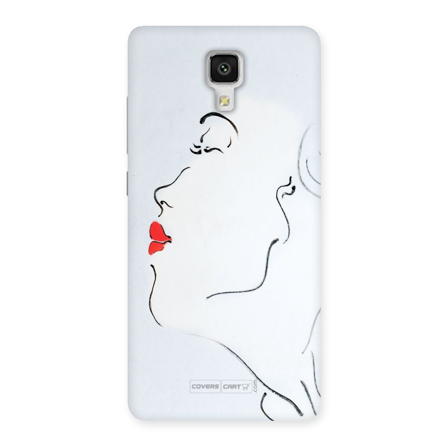 Girl in Red Lipstick Back Case for Xiaomi Mi 4