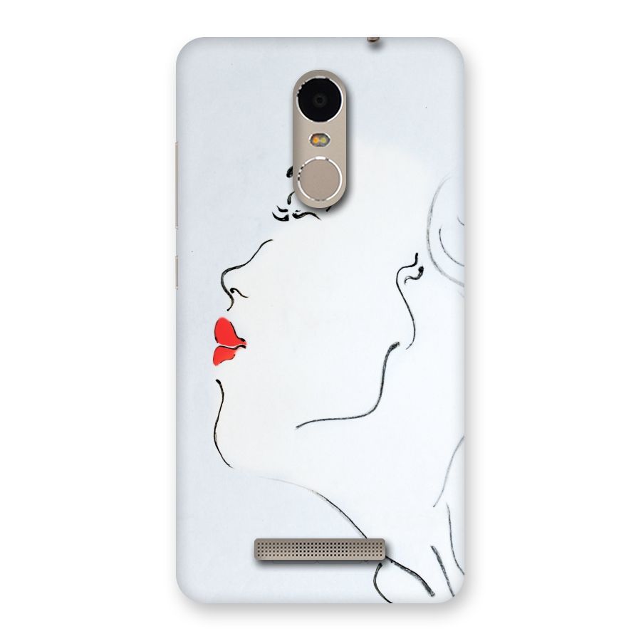 Girl in Red Lipstick Back Case for Xiaomi Redmi Note 3