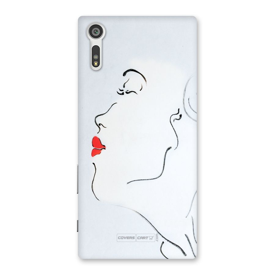 Girl in Red Lipstick Back Case for Xperia XZ