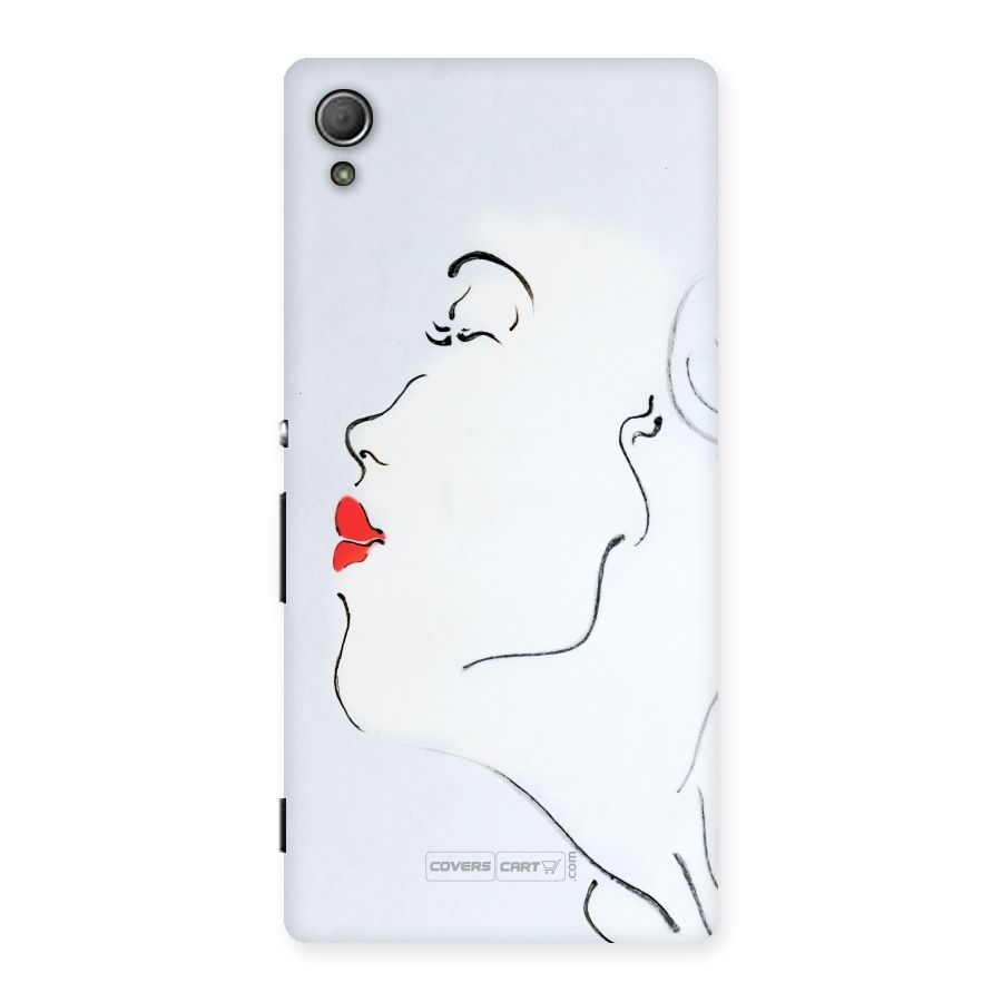 Girl in Red Lipstick Back Case for Xperia Z4