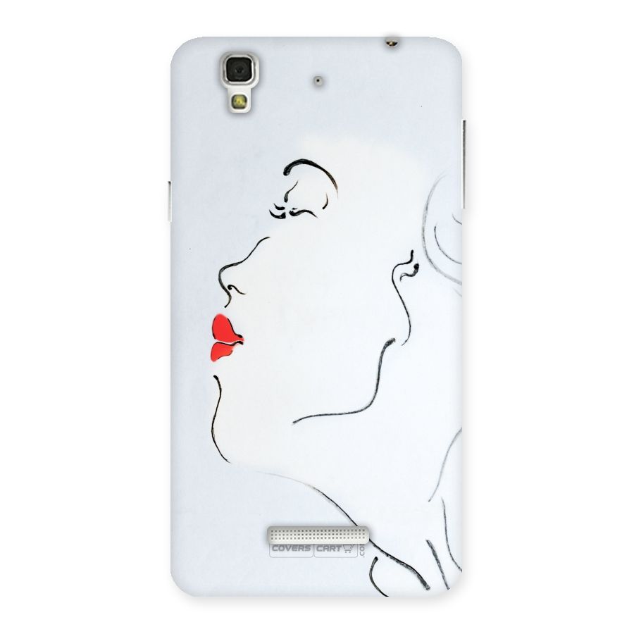 Girl in Red Lipstick Back Case for YU Yureka Plus