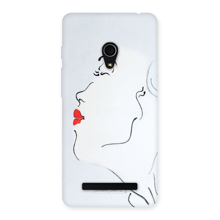 Girl in Red Lipstick Back Case for Zenfone 5