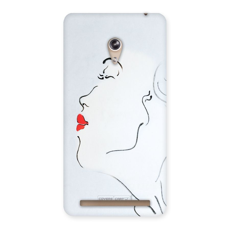 Girl in Red Lipstick Back Case for Zenfone 6