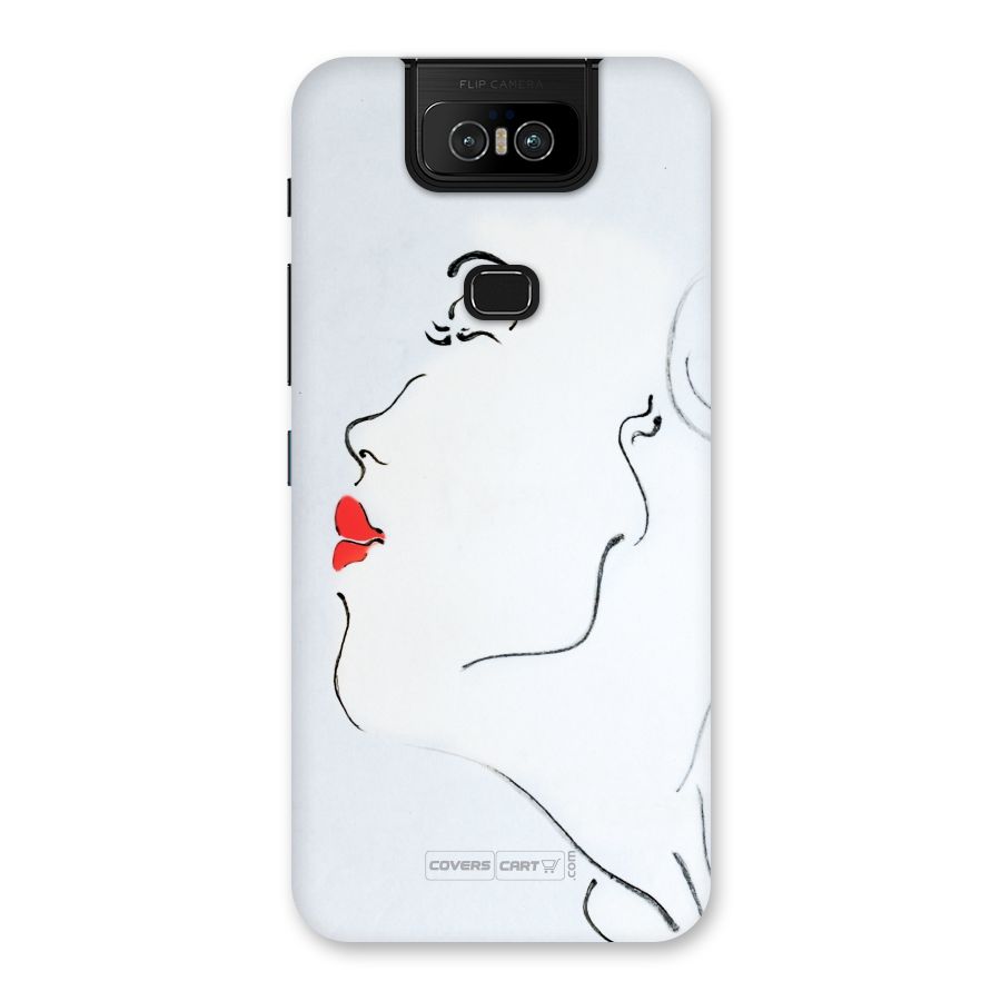 Girl in Red Lipstick Back Case for Zenfone 6z