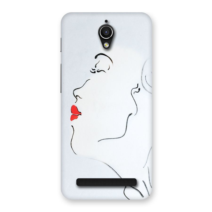 Girl in Red Lipstick Back Case for Zenfone Go