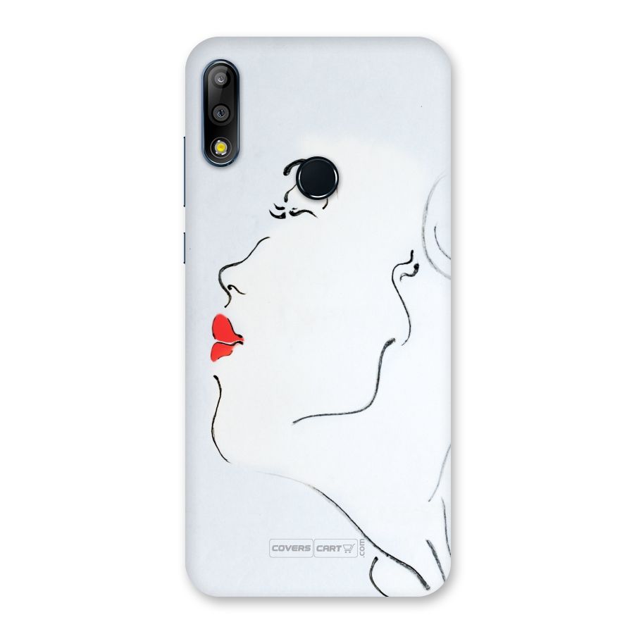 Girl in Red Lipstick Back Case for Zenfone Max Pro M2