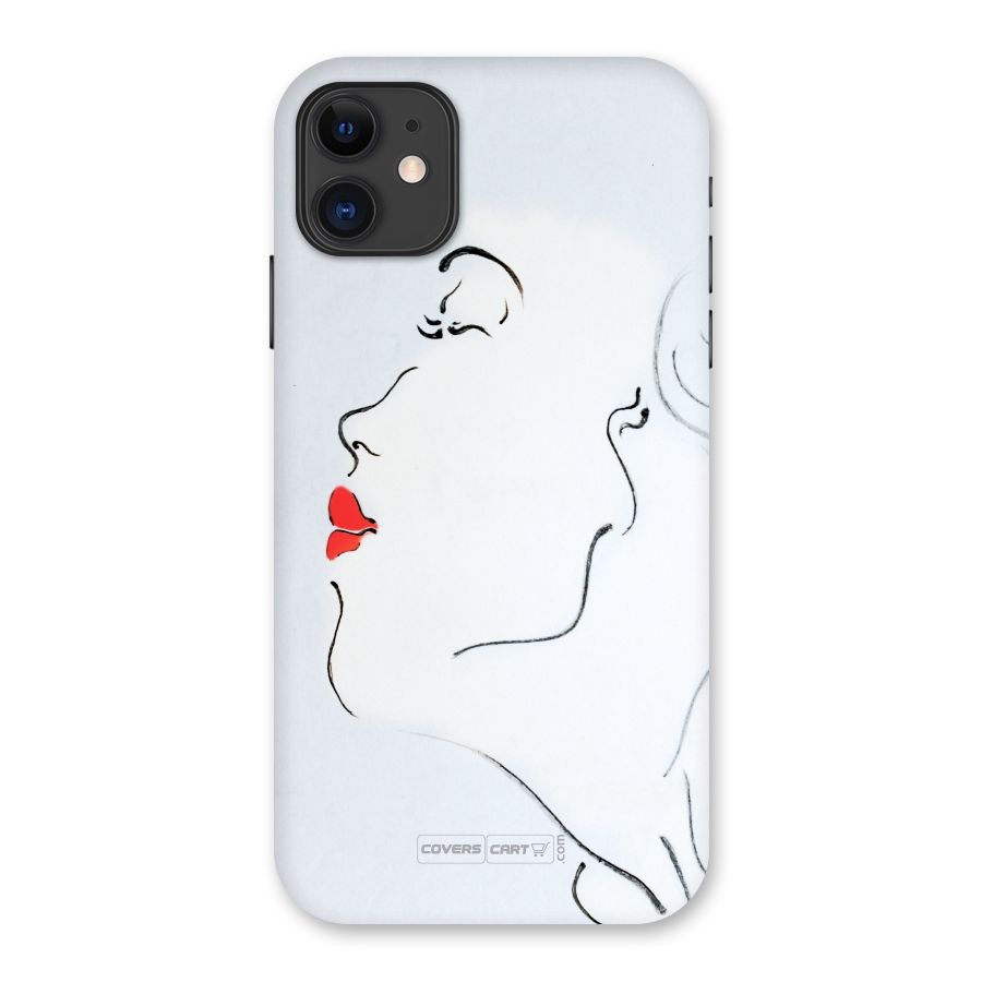 Girl in Red Lipstick Back Case for iPhone 11