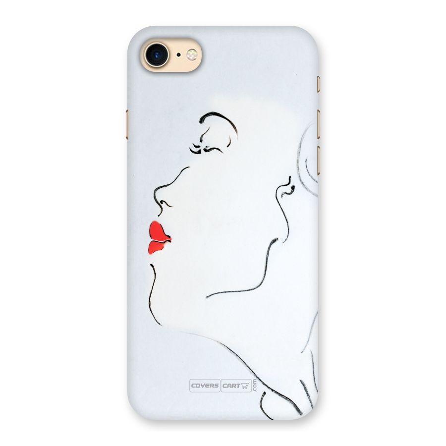 Girl in Red Lipstick Back Case for iPhone 7