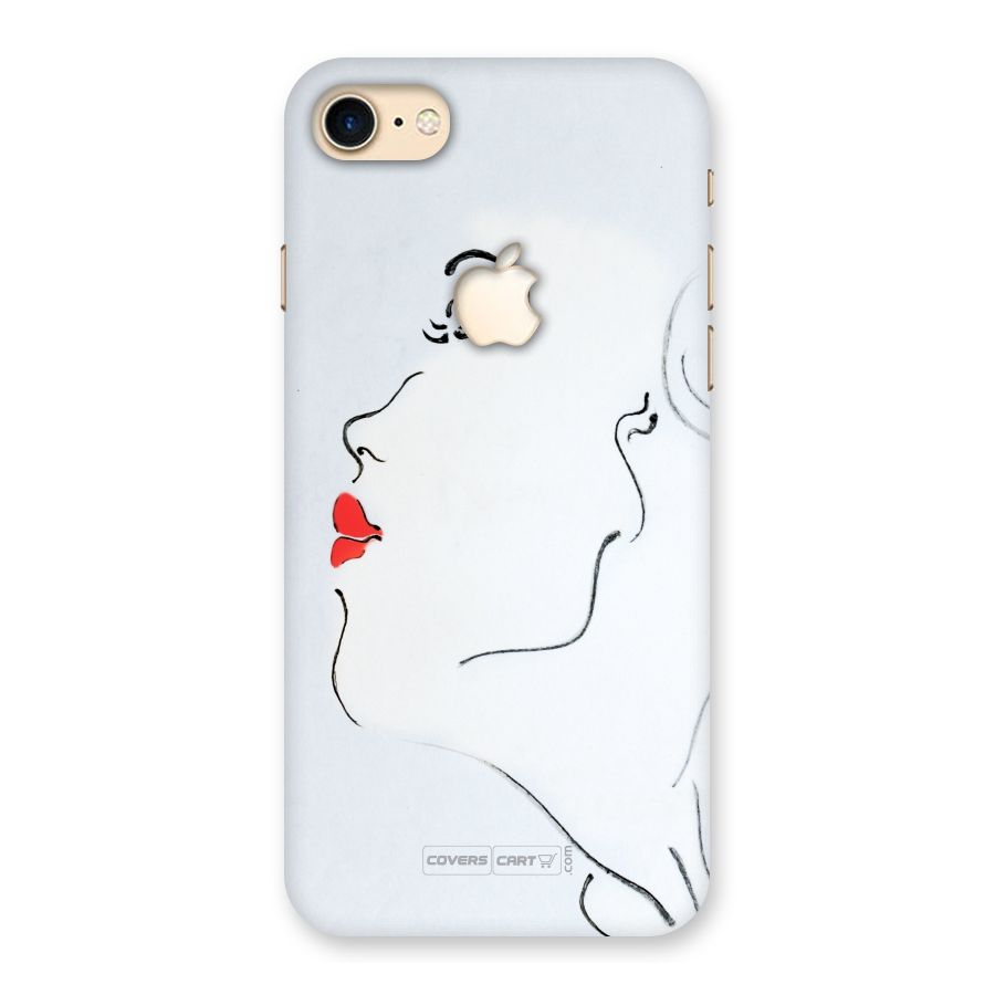 Girl in Red Lipstick Back Case for iPhone 7 Apple Cut