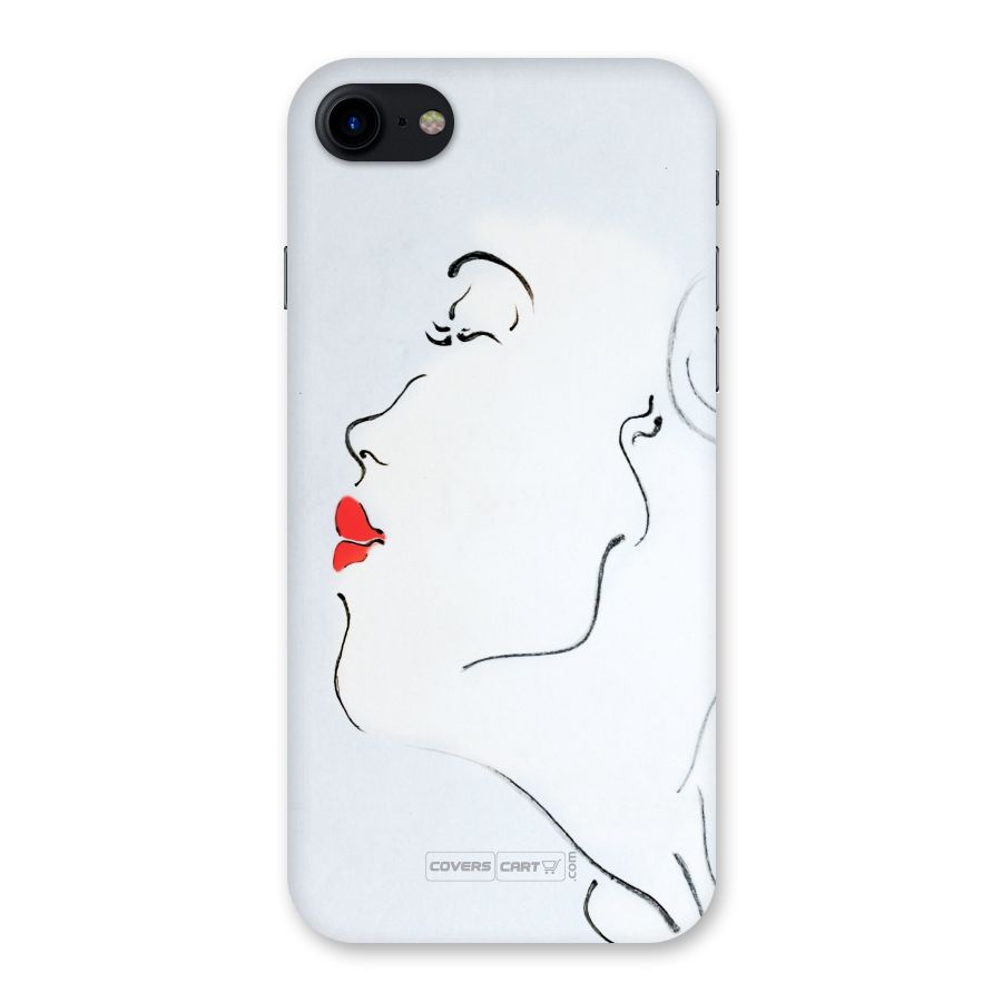 Girl in Red Lipstick Back Case for iPhone SE 2020