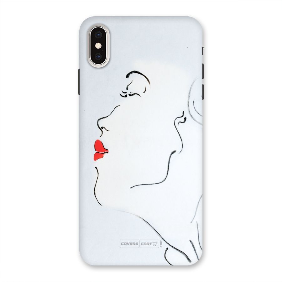 Girl in Red Lipstick Back Case for iPhone XS Max