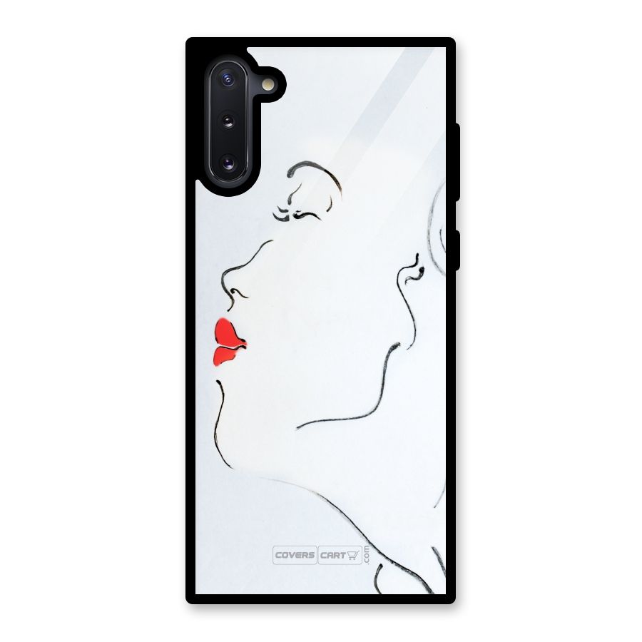 Girl in Red Lipstick Glass Back Case for Galaxy Note 10